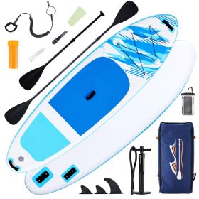 An Inflatable Stand-up Kayak, Equipped With Anti-slip Deck, Durable High-quality Materials And Complete Kayak Accessories. (Option: Blue and white)