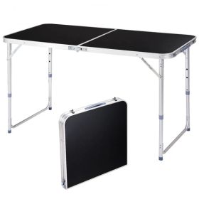 4Ft Portable Multipurpose Folding Table Black (Option: defaulttitle)