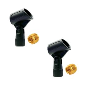 5 Core Microphone Clip Holder 2 Pieces With Screw Adapters 5/8 To 3/8 Inch (Option: MC 07)